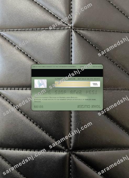 Burundi bank of the republic of burundi visa debit card photolook back